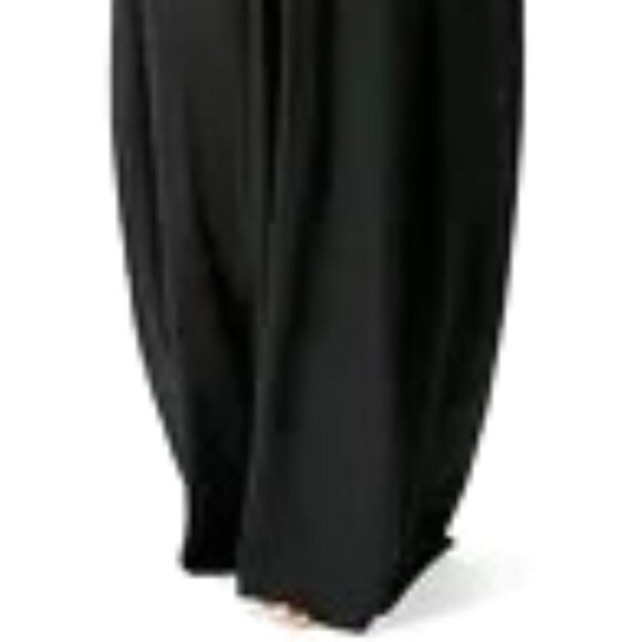 MAXI BLACK DRESS SPANDEX &COTTON STRETCHY HAS POCKETS CASUAL WIDE MIDDLE - Picture 2 of 2